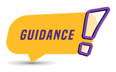 Colorful vector flat design banner guidance. This sign is well adapted for web design.