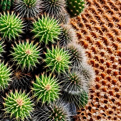 A spiky and prickly texture with cacti and thorny plants2, Generative AI