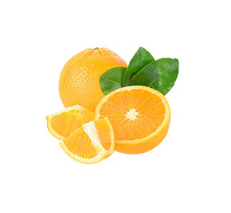 Orange slice isolated on  transparent png