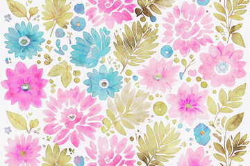 Watercolor Various Flower Wedding Illustrations Beautiful