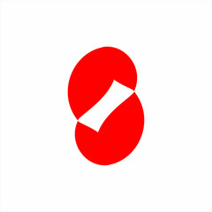 Vector logo design, abstract letter S container illustration.