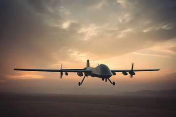 Fototapeta na wymiar military drone flying