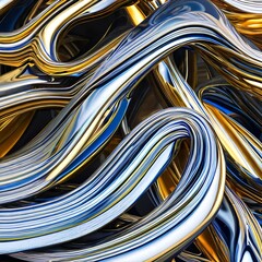 A twisted and distorted texture with warped metal and melted plastic3, Generative AI