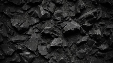 fond de texture de roche noire brute détaillée, AI - obrazy, fototapety, plakaty