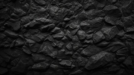 fond de texture de roche noire brute détaillée, AI - obrazy, fototapety, plakaty