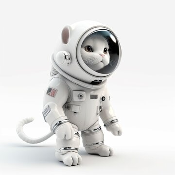 cute astronaut cat
