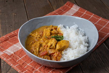 Butter chicken or also known as murgh makhani, a traditional Indian food that mix of butter yogurt and tomato sauce