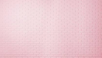 Texture of pink color brick wall as background
