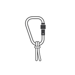 illustration of carabiner, vector art.