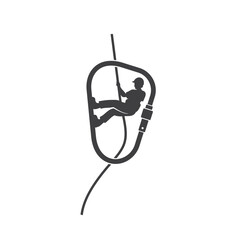 illustration of carabiner, vector art.