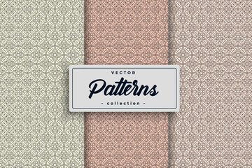 Textile pattern background seamless pattern design, Seamless textile pattern set collection, Seamless Geometric Textile Pattern design collection