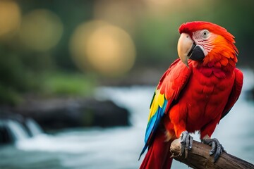 red and yellow macaw