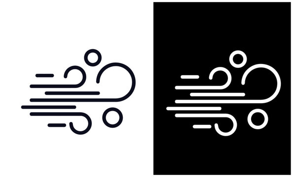 Air Quality Icon vector design black and white