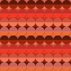 Geometryczne tło w odcieniach czerwieni. Kolorowa mozaika z kołami do wykorzystania w projektach. - obrazy, fototapety, plakaty