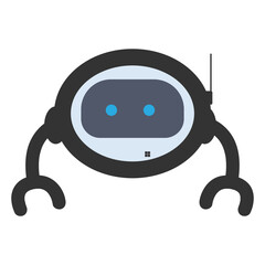 robot logo vector illustration