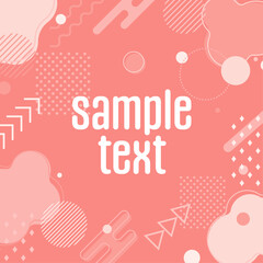 背景イラスト_メンフィス_ピンク