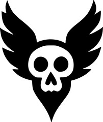 black and white of evil icon