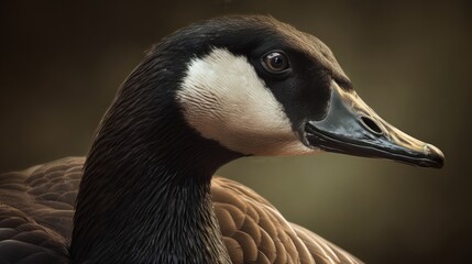 Obraz premium Canadian Goose Close Up created with Generative AI Technology, ai, generative