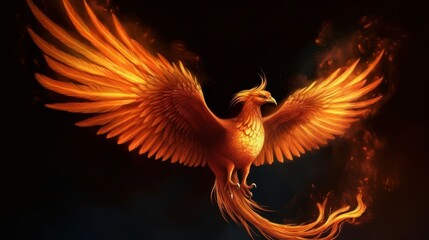 Phoenix bird ai, ai generative, illustration
