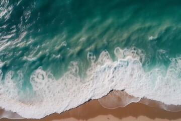 Fototapeta na wymiar ocean nature beach sea water shore sand summer vacation wave. Generative AI.