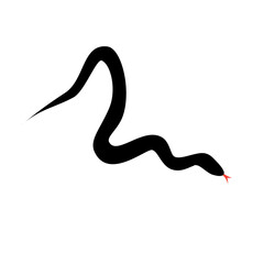 Obraz premium venomous snake silhouette