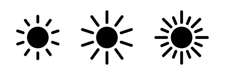 Sun icon set