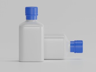 Bottle 3d illustration with white background 