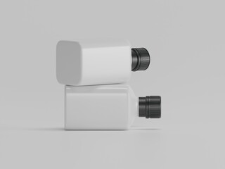 Bottle 3d illustration with white background 