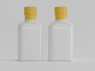 Bottle 3d illustration with white background 