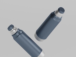 Sports water bottle  3d rendering with white background 