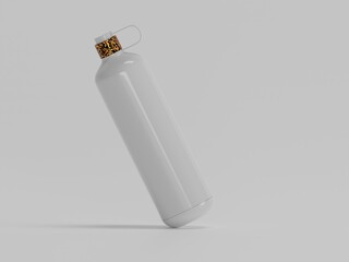 Sports water bottle  3d rendering with white background 