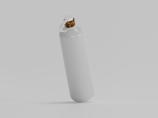 Sports water bottle  3d rendering with white background 