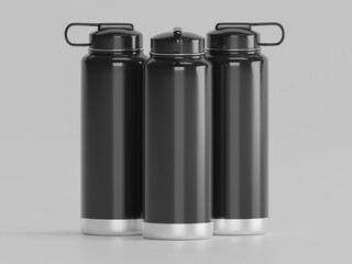 Sports water bottle  3d rendering with white background 