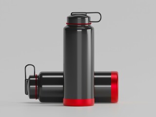 Sports water bottle  3d rendering with white background 