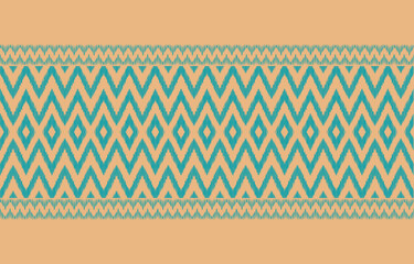 Ethnic abstract ikat art. Fabric Morocco, geometric ethnic pattern seamless  color oriental. Background, Design for fabric, curtain, carpet, wallpaper, clothing, wrapping, Batik, vector illustration