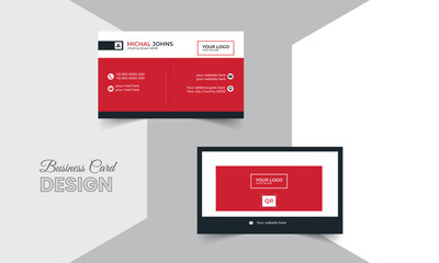 Corporate business card template, Modern business card design template, Clean professional business card template, visiting card, business card template.	
