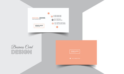 Corporate business card template, Modern business card design template, Clean professional business card template, visiting card, business card template.	
