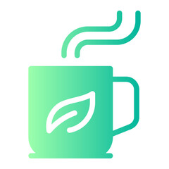 tea cup gradient icon