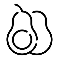 avocado line icon