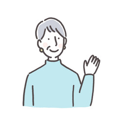 シニア女性　アイコン