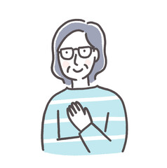 シニア女性　アイコン