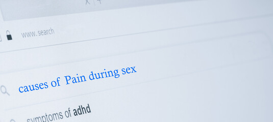Pain during sex