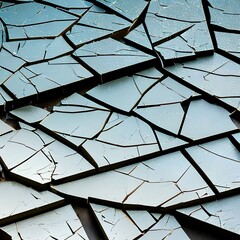 A cracked and fragmented texture with broken glass and shattered pottery3, Generative AI