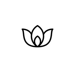 Lotus icon vector illustration logo template for many purpose. Isolated on white background.