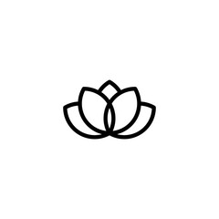 Lotus icon vector illustration logo template for many purpose. Isolated on white background.