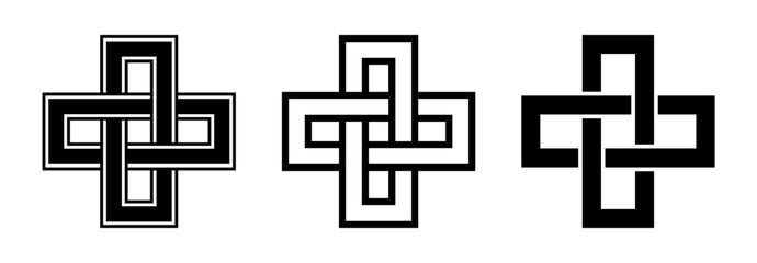 Obraz premium Solomon's knot Symbol Sign Vector Illustration