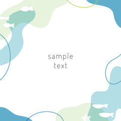 夏のイメージの抽象的なフレーム素材