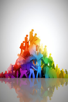 An abstract image about company unity and team building