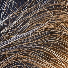 A twisted and distorted texture with tangled wires and distorted metal4, Generative AI