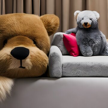 A fuzzy and velvety texture with plush toys and soft fabrics1, Generative AI